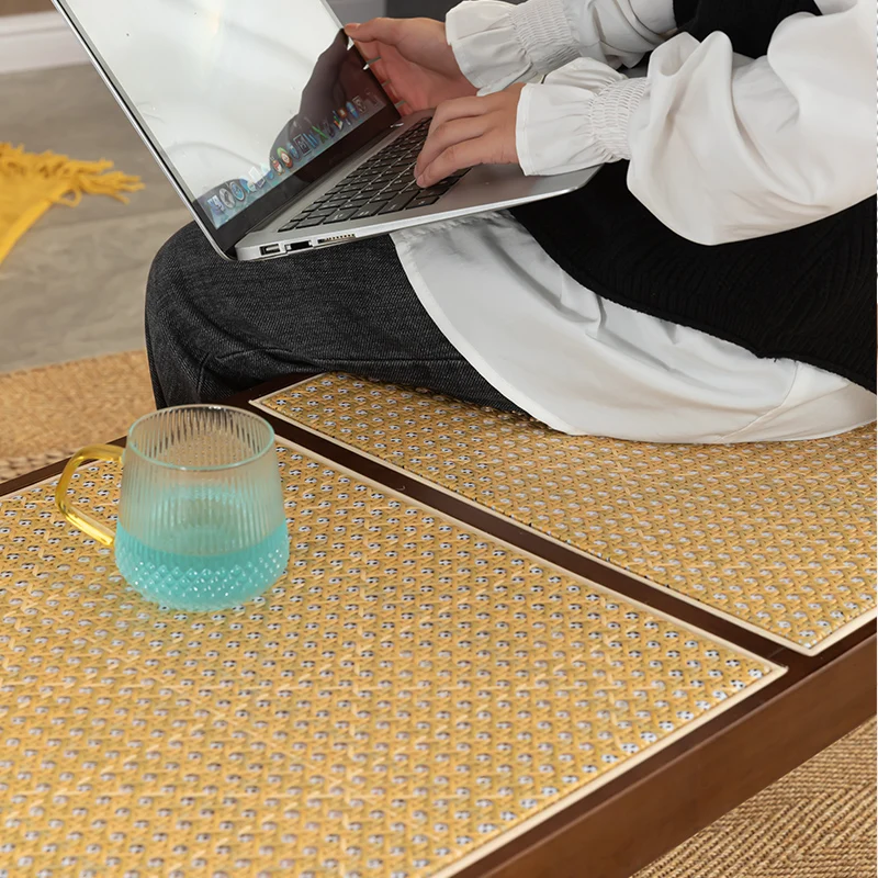 Banco de mimbre de madera maciza, silla chandigarh, banco de segunda mano, taburete cambiador de estilo japonés para alojamiento en familia