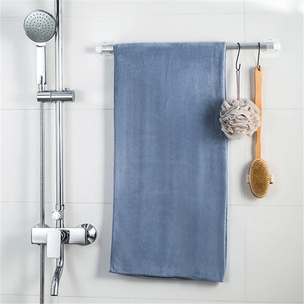 4/8/12Pcs Self Adhesive Curtain Rod Hooks Punch Free Wall Mount Adjustable Durable Sturdy Holder Multipurpose for Shower Windows view 4