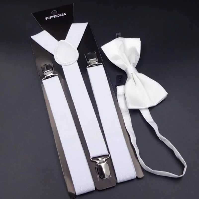 Hot Sale Suspenders Bowtie Sets Mens Women Boys Party Wedding Y-Back Shirt Braces Butterfly Belt Bow Tie Suit Accessories Gift