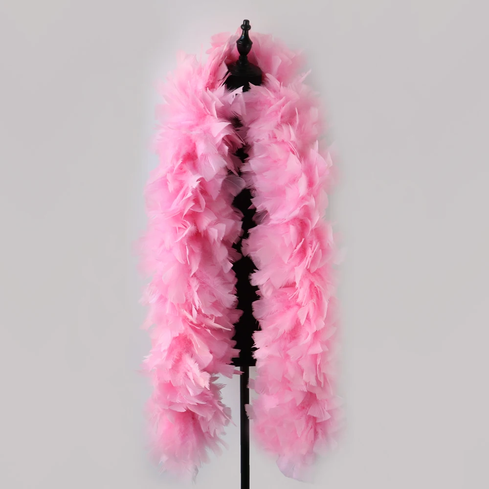 

200g 2 Yard Big Red Turkey Feather Boa Beautiful Natural Turkey Marabou Feather Shawl Carnival Stage Decoration Accessories