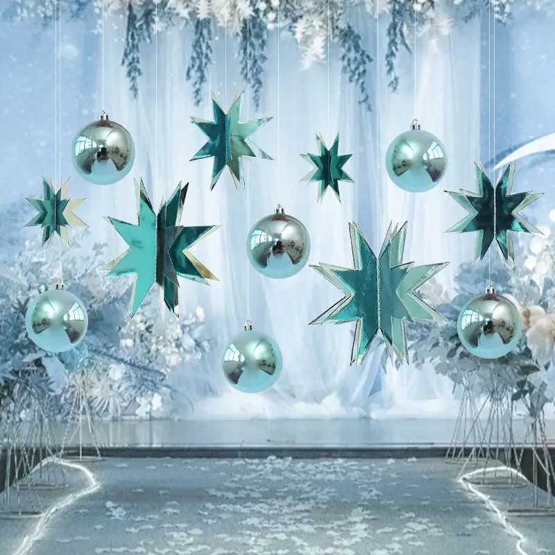 

Семейный сбор, Рождественский магазин, атмосферное украшение, композиция сцены, шар, подвесной декор, ювелирный магазин, потолочный витрина