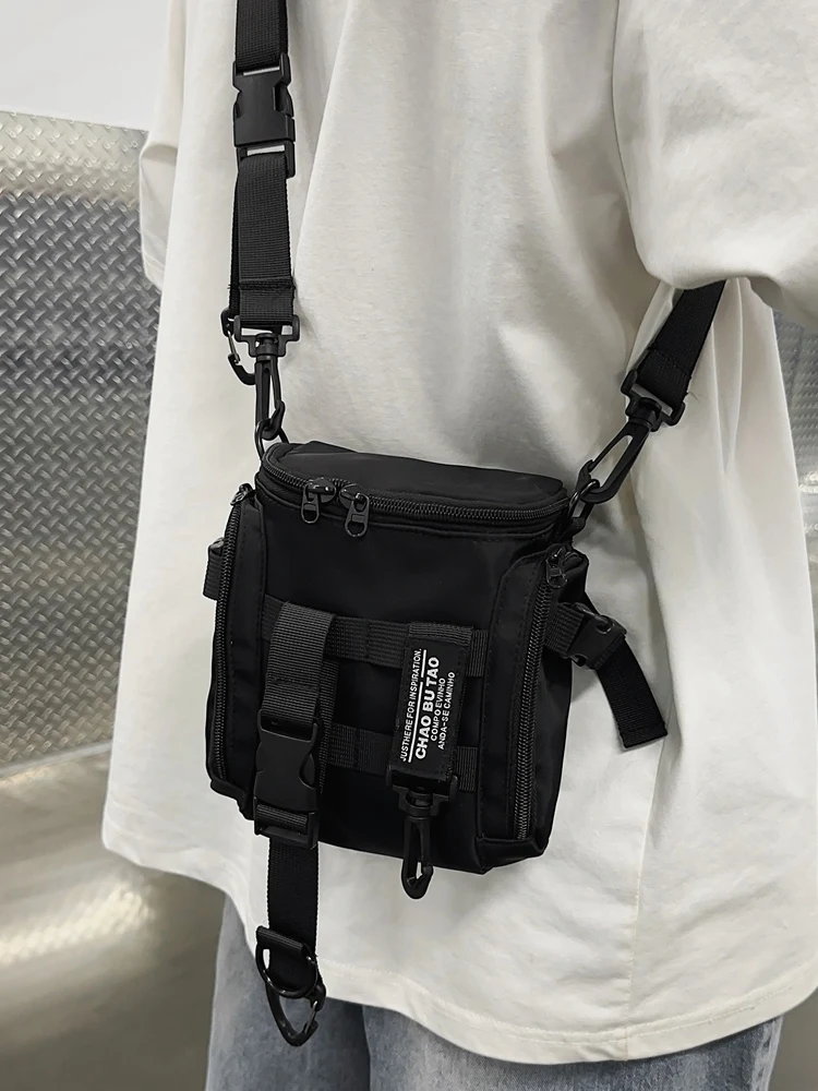 

2024 New Tactical Crossbody Phone Bag ex Single oulder Workwear Waist Pa Street Sle Nylon Fabric Zipper Closure Sof...