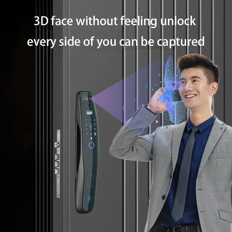 Fingerprint Camera para Smart Home, WiFi Security Door Lock, Câmera