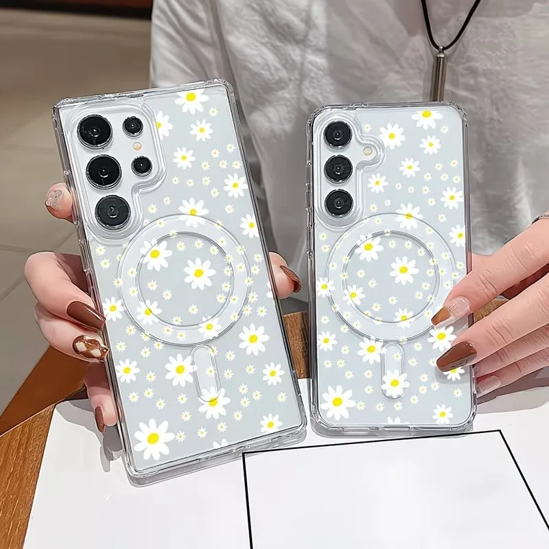 For MagSafe Magnetic Clear Shockproof Phone Case For Samsung Galaxy A56 A55 A54 A36 A35 A16 A15 Note 20 Ultra 10 Plus Hard Cover