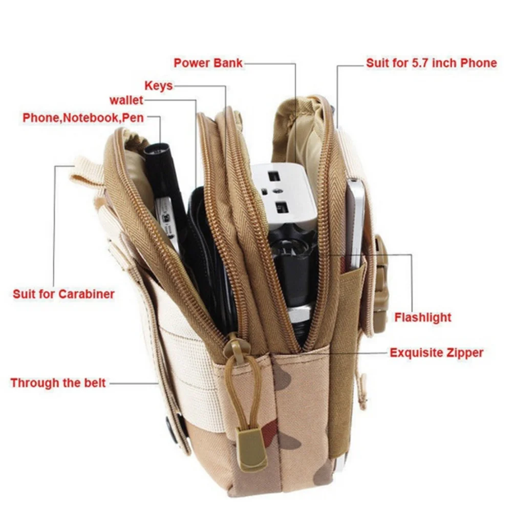 

Waterproof Sports Waist Bag Compact Design with Earbud Hole Multiple Pockets for Phone Keys Snacks Ideal for Running Travel