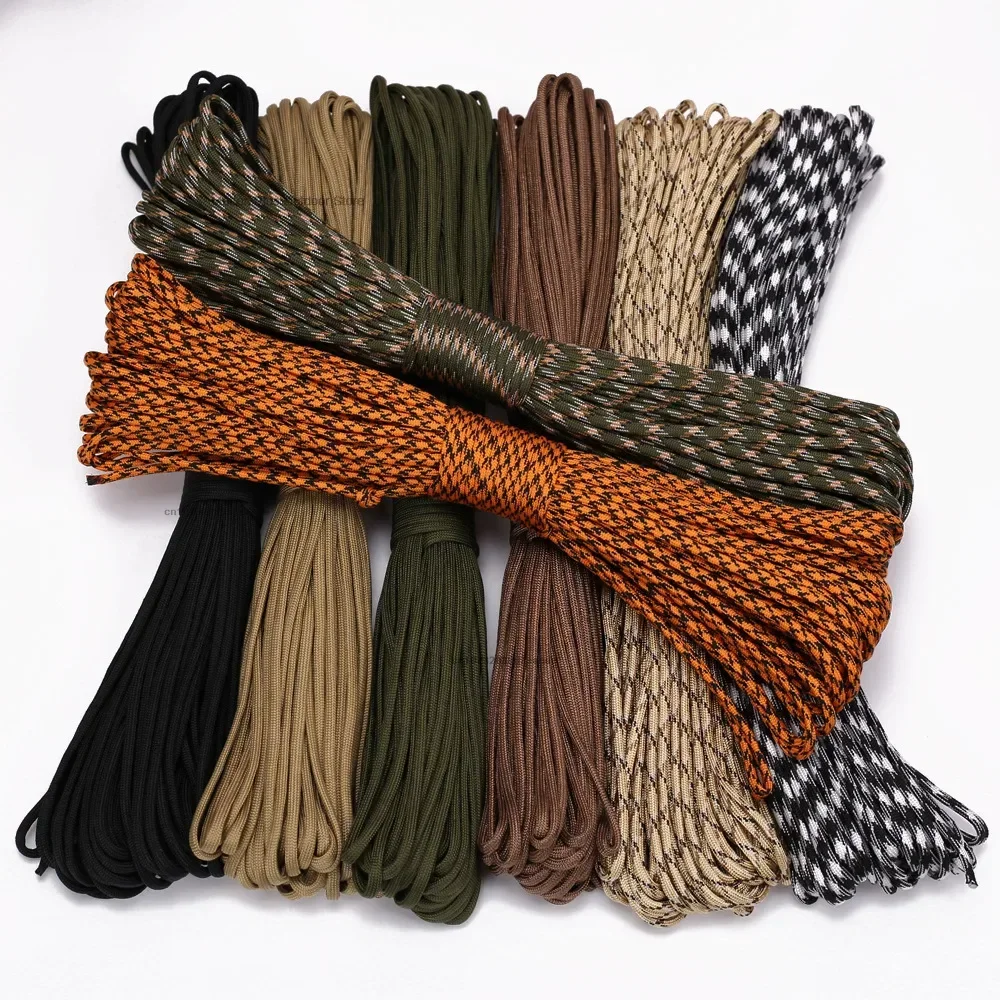 3M/5M/8M Dia.4mm 7 Stand Cores Paracord for Survival Parachute Cord Lanyard Camping Climbing Camping Rope Hiking Clothesline