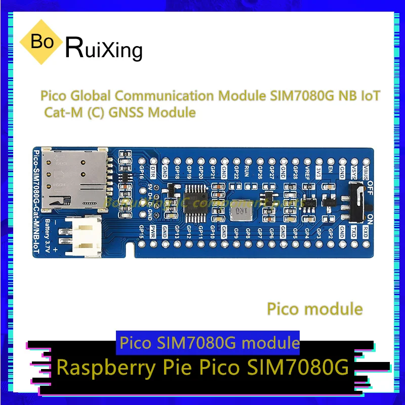 1PCS/LOT Pico-SIM7080G-Cat-M Raspberry Pico Global Communication Module SIM7080G NB IoT/Cat-M (C)/GNSS Module