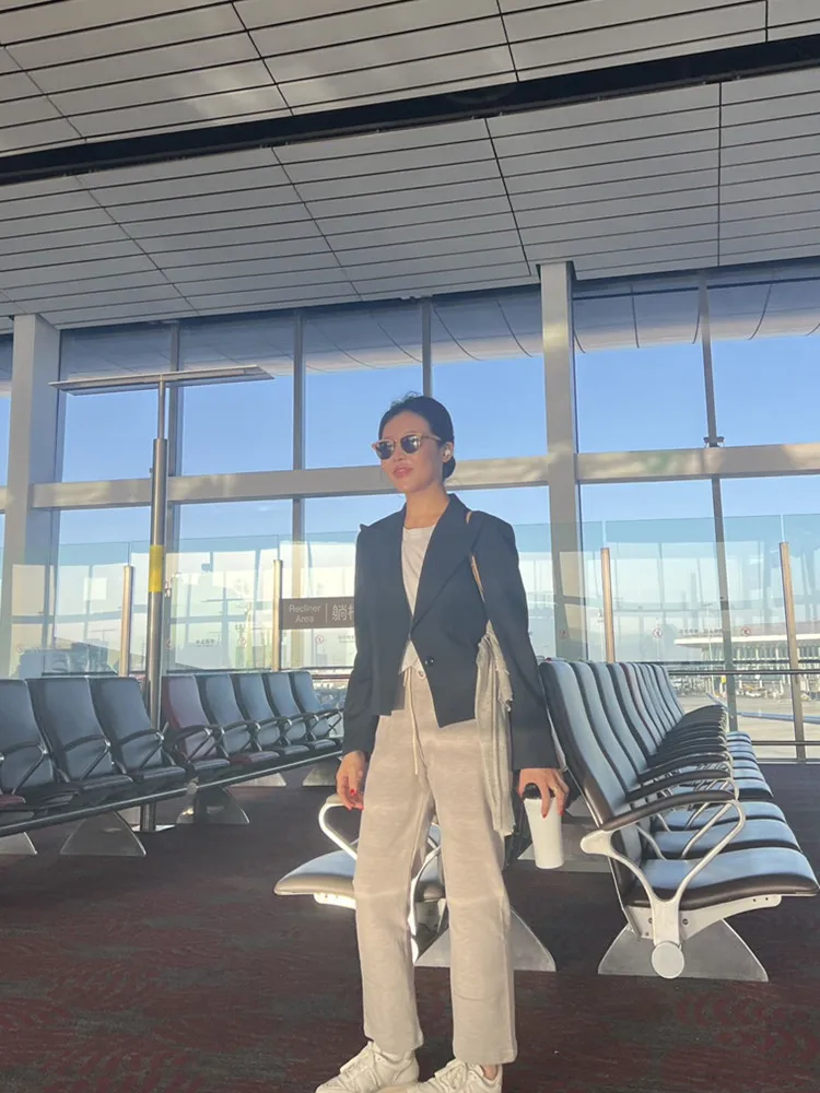 

Soft Dstring Straight Leg Casual Pants Gun ey Nine Point Spring Summer New Sle Korean Sle Loose Fit Cotton 00%