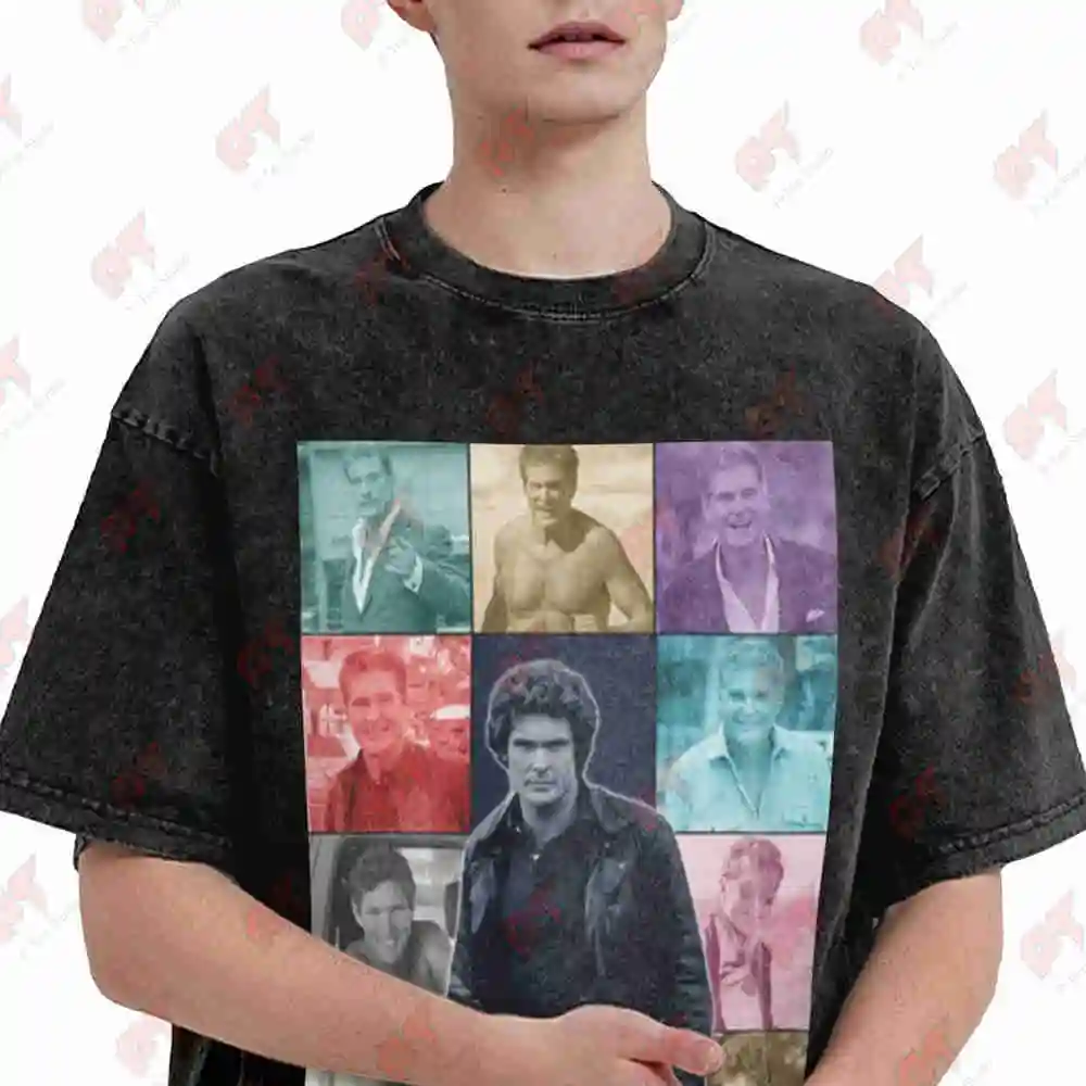 David Hasselhoff 90S Hofbrau Penguin Vintage Washed Tee Pure Cotton T-Shirt