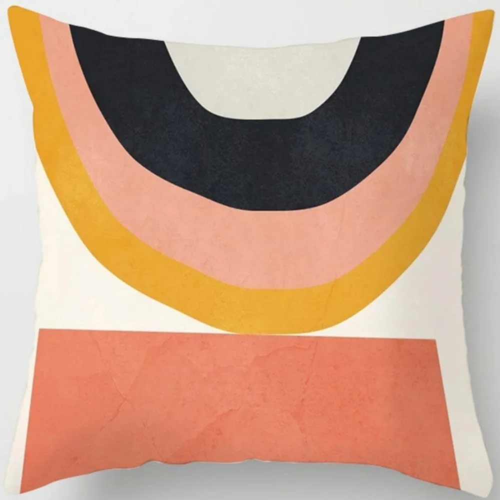 Square Pillow Cover Polyester Fiber Machine Washable for Couch Lounge Room Anniversary Gift