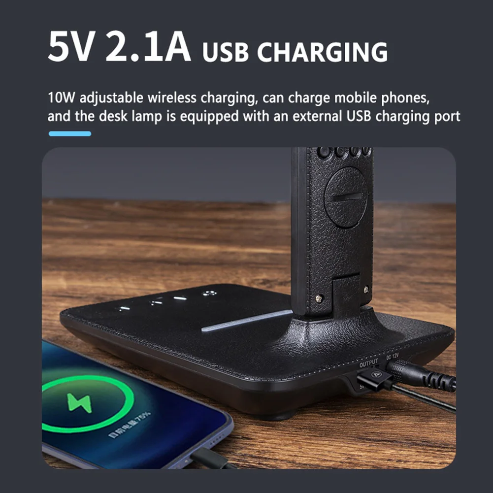 Room Decor Multi-functional Wireless Desk Lamp USB Charging Rotating Bedside Lamp For Bedroom