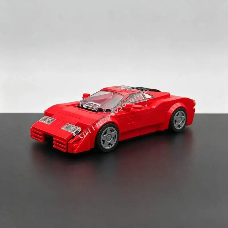 NEW 248Parts Retro 90s High Performance Sports Supercar MOC Model DIY Assembled Building Bricks Vehicle Decor Collectible Gifts
