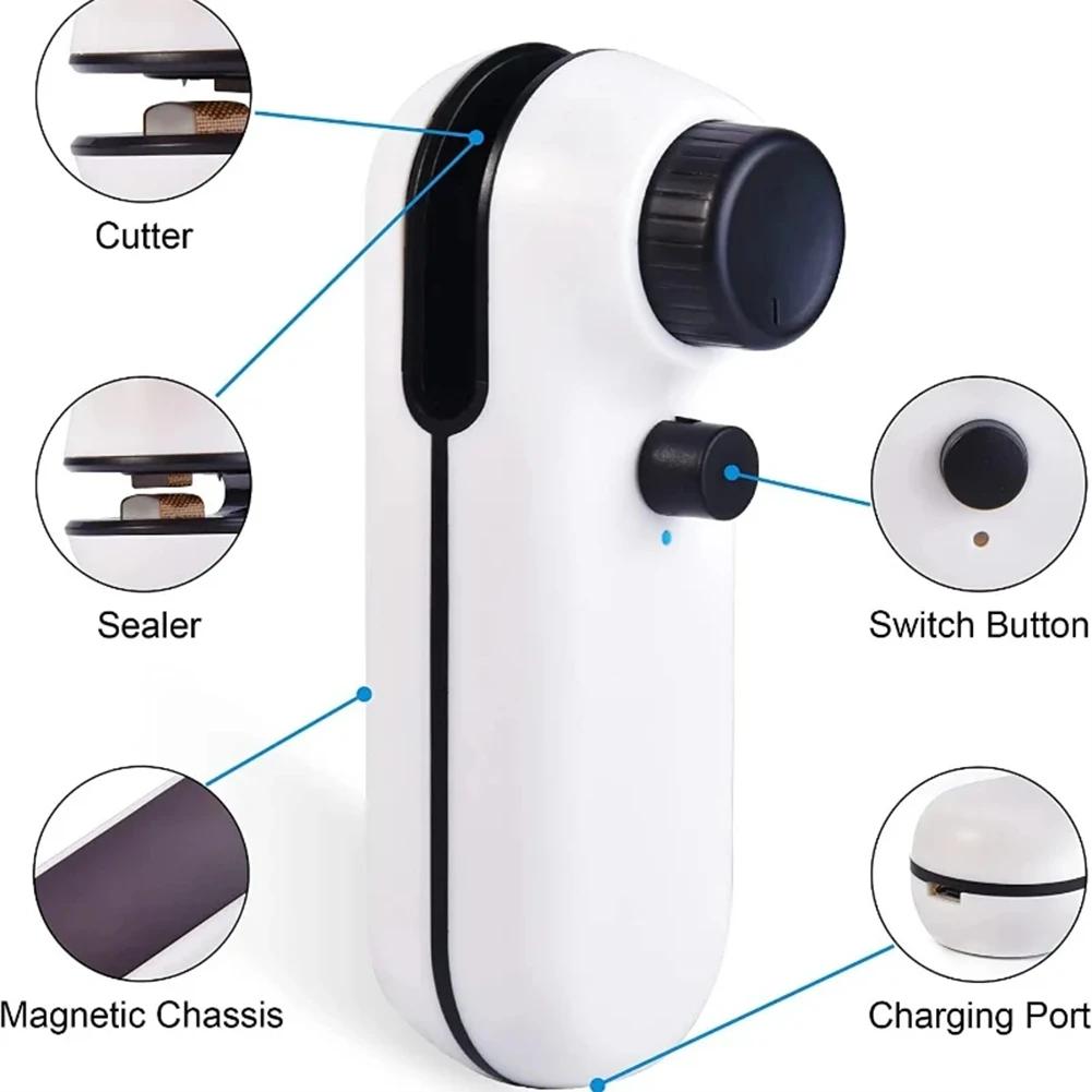 FZFZ 충전식 2-In-1 미니 열 실러 USB 비닐 봉투 실러 방습 스낵 B에 적합
