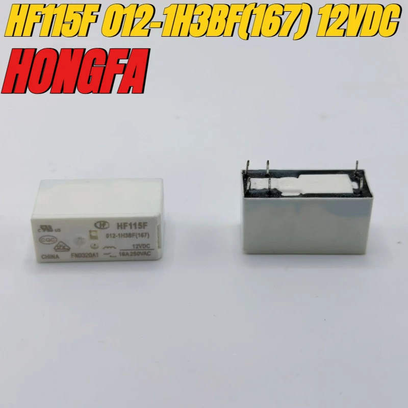 

（Brand New Original）1pcs/lot 100% original genuine relay:JQX HF115F 012-1H3BF(167) 12VDC 6pins 16A