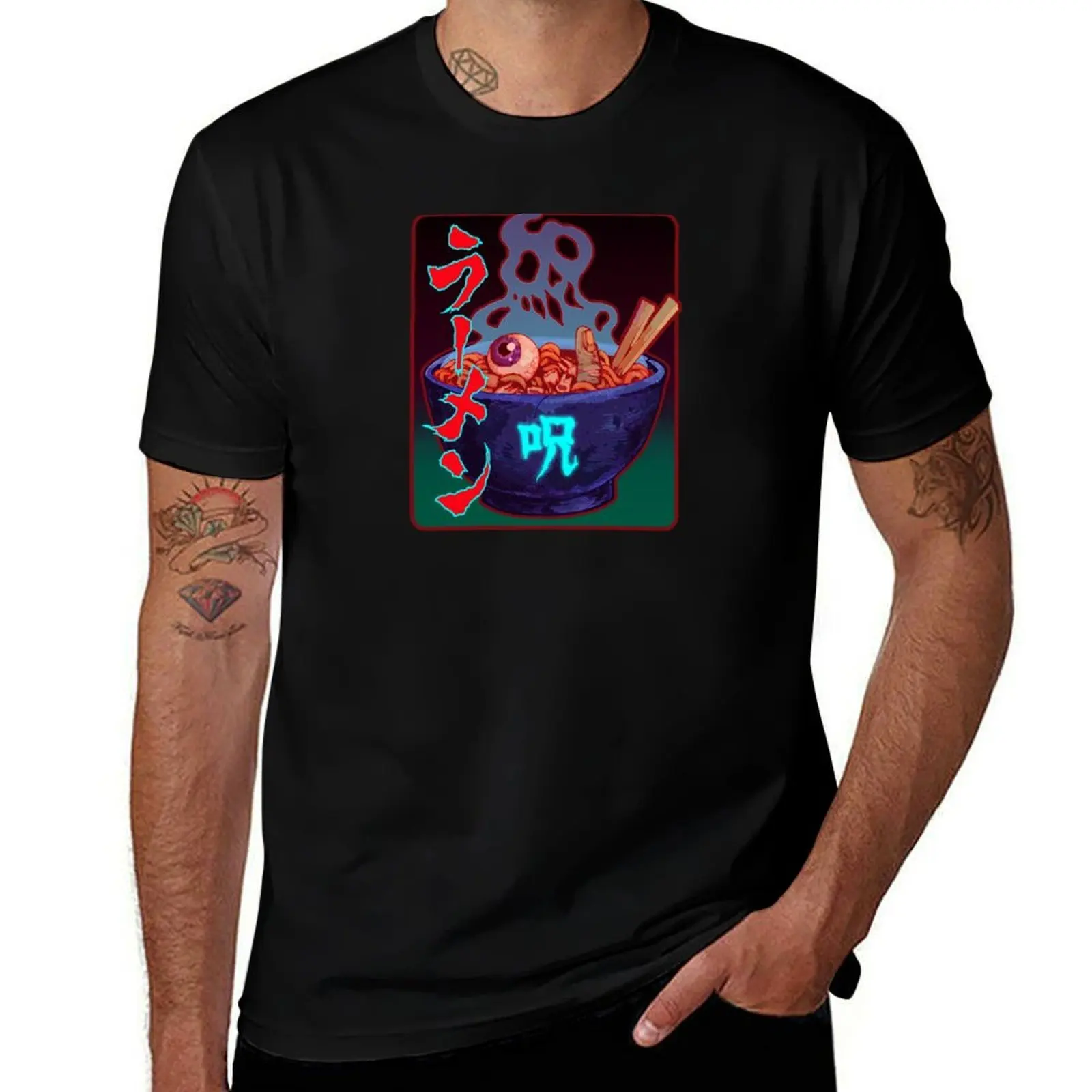 

Cursed Ramen T-Shirt vintage clothes sweat tees Men's clothing
