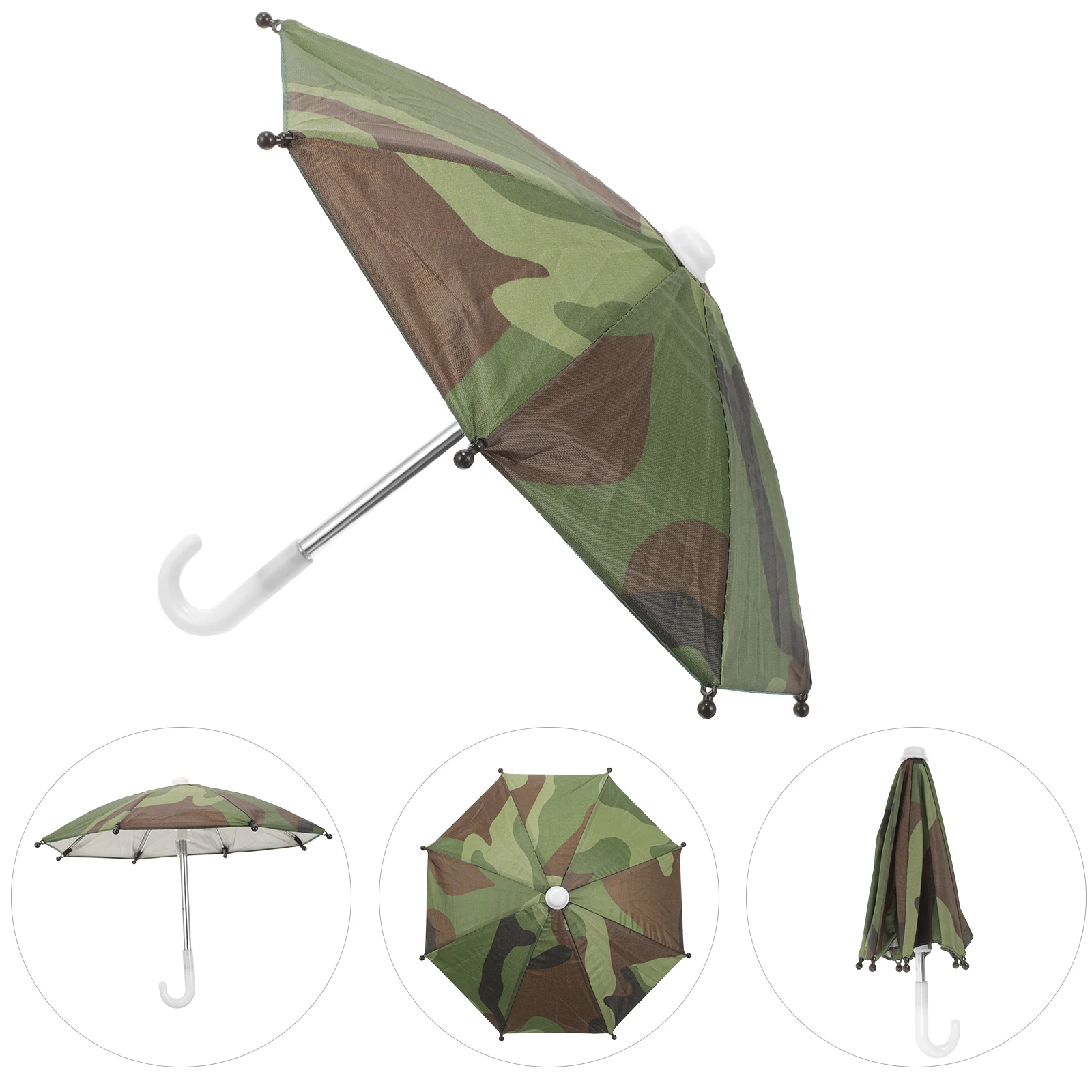 

Cycling Phone Umbrella Waterproof Mini Sunshade Military Green Thick Design Riding Small Umbrella Universal Phone Sunshade Car