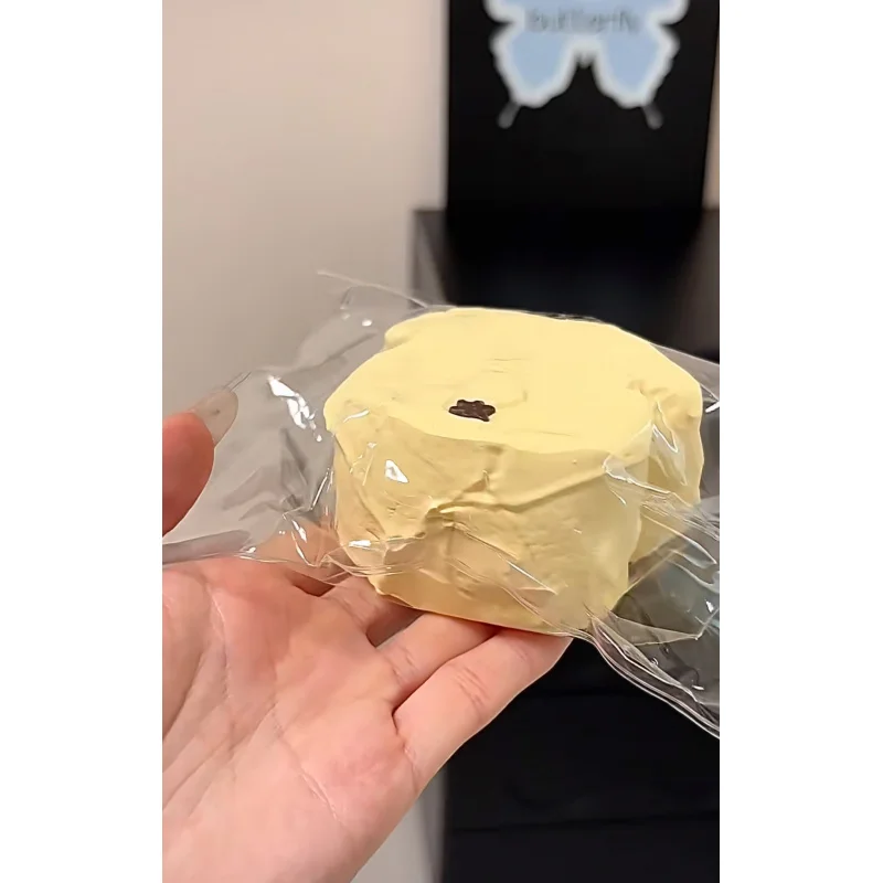 1Pc Soft toy with YOGURT PUREE like texture - Yellow long eared dog shaped to relieve stress - Food-grade silicone
