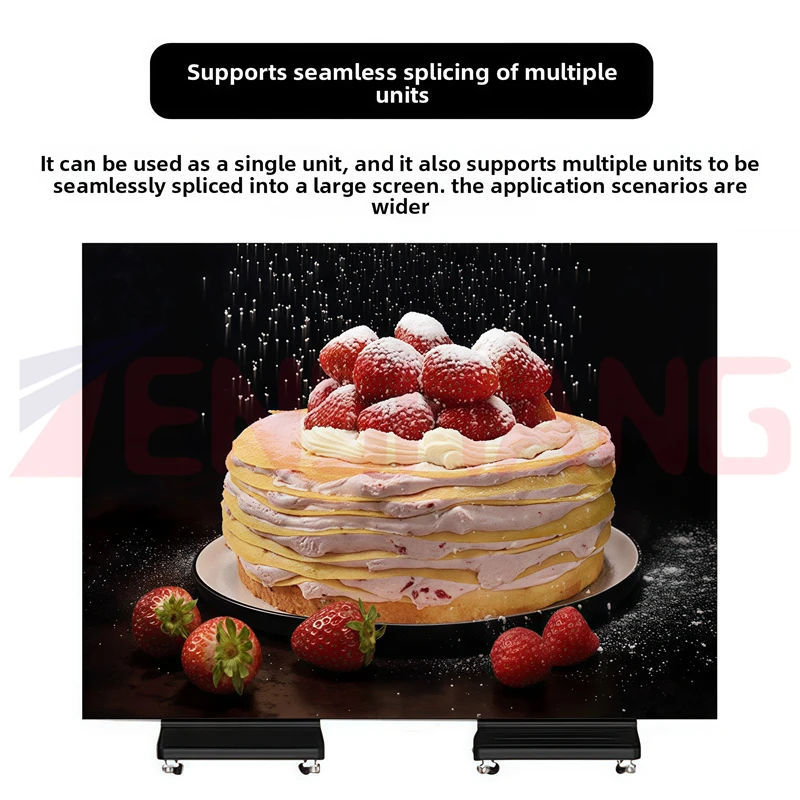 1920*1080 القرار عالية السطوع الغبار ثلاثي أضعاف شاشة Led ملصق مزدوج الوجهين داخلي ثلاثي الطي Led ملصق العرض #4