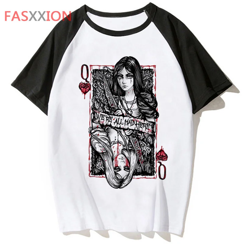 Alice Madness-T-shirt graphique pour homme, esthétique, japonais, harajuku, kawaii, grunge