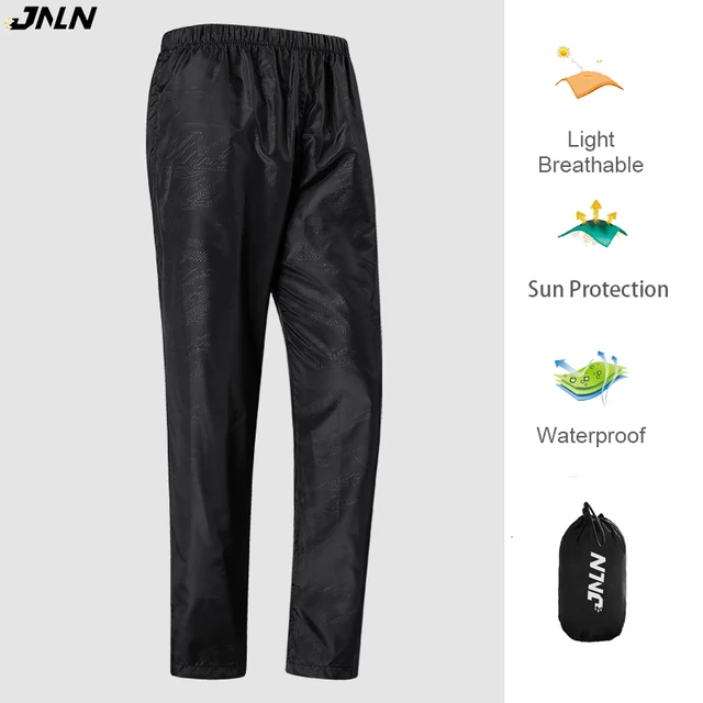 JNLN mężczyźni kobiety wodoodporne spodnie do wędrówek pieszych Camping Trekking wspinaczka spodnie przeciwdeszczowe unisex sporty na świeżym powietrzu szybkoschnące spodnie górskie