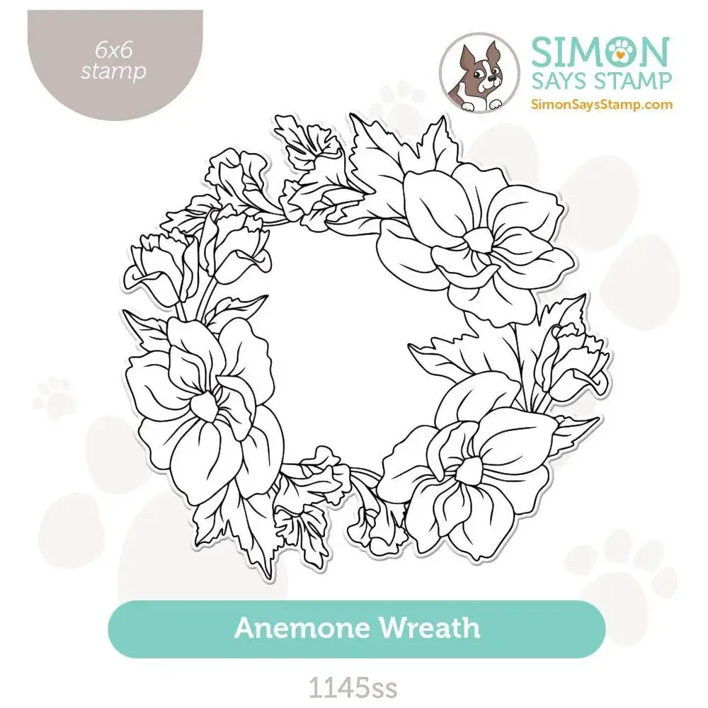 Clear Stamp Anemone Wreath 2025 Valentine's Day New Diy Scrapbooking Craft Photo Template Decor