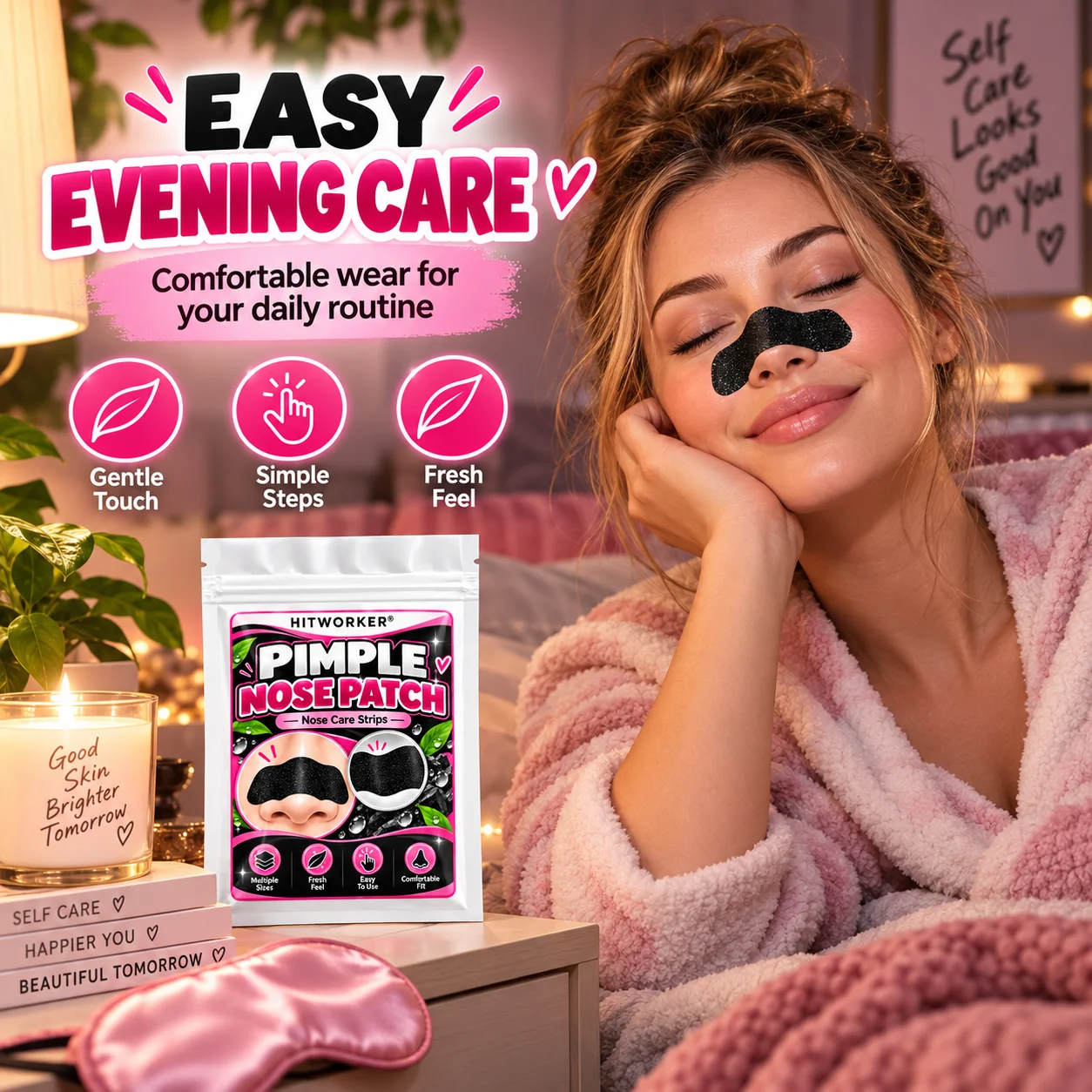 Daily Nose Care Strips 10/20/30 Strips, Black Nose Patch Stickers for Women Men, Easy Beauty Care Accessory