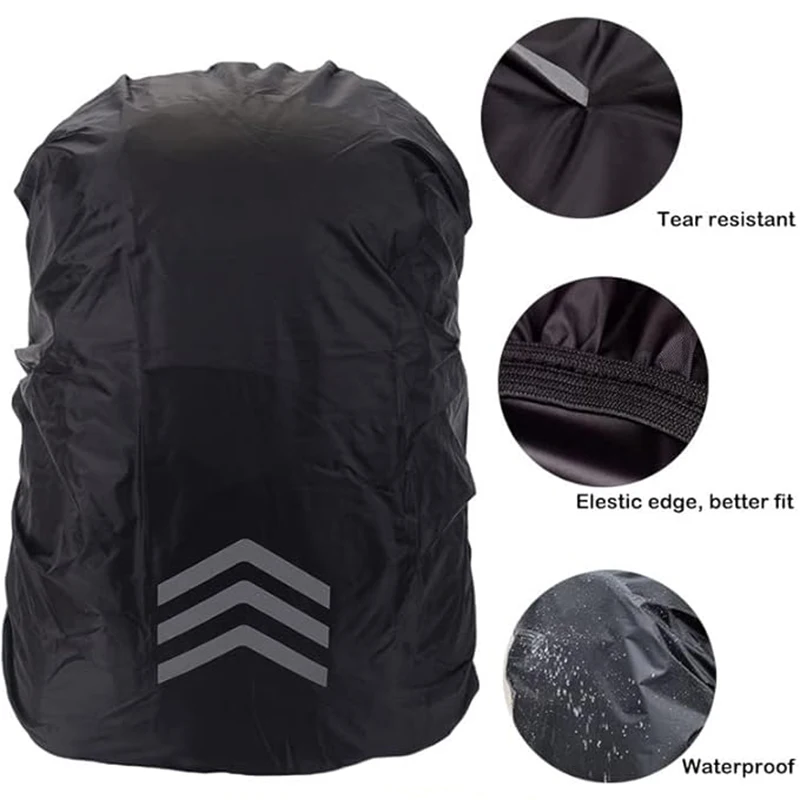 

Outdoor Reflective Backpack Rain Cover Adjustable Waterproof Dustproof Backpack Covers Ultralight Shoulder Bag Protective Case
