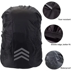 Outdoor Reflective Backpack Rain Cover Adjustable Waterproof Dustproof Backpack Covers Ultralight Shoulder Bag Protective Case