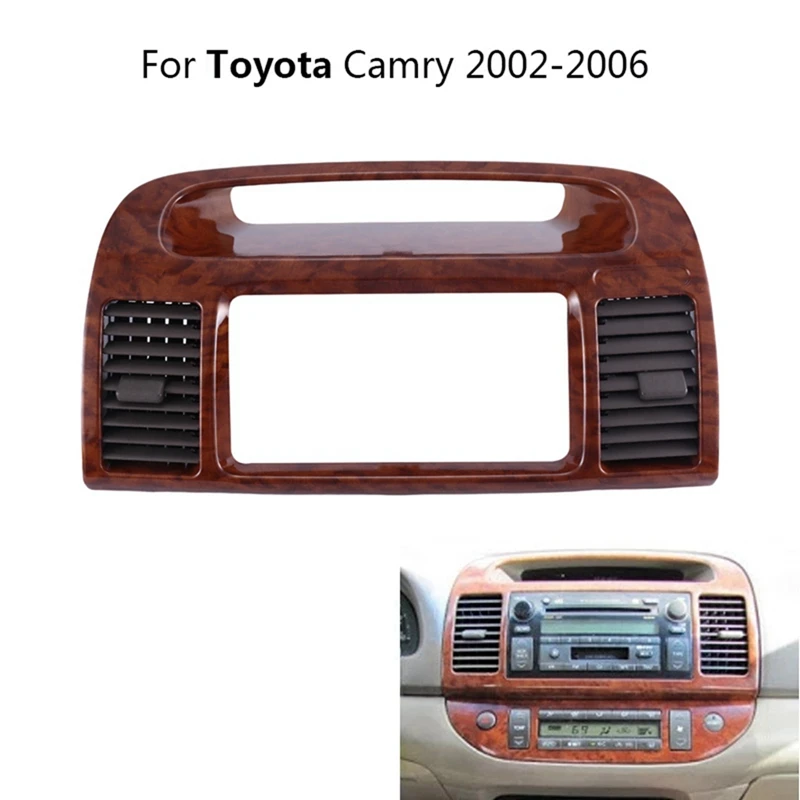 Car Fascia Auto Stereo Panel Mounting CD DVD Radio Dashboard Air Vent Outlet Panel For Toyota Camry 5 2002-2006