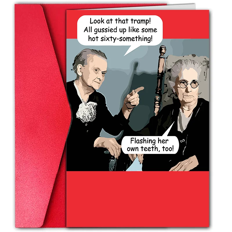 1 pc Creative and interesting greeting cards, birthday gifts for family and friends, conversation between two artists.