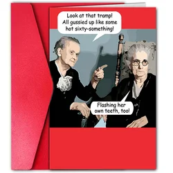 1 pc Creative and interesting greeting cards, birthday gifts for family and friends, conversation between two artists.