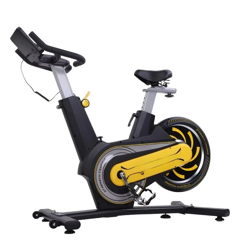 Commercial Indoor Cycling Bike with LCD Display & Adjustable Resistance - Heavy Duty Spin Bike for Home Gym Fitness Training
