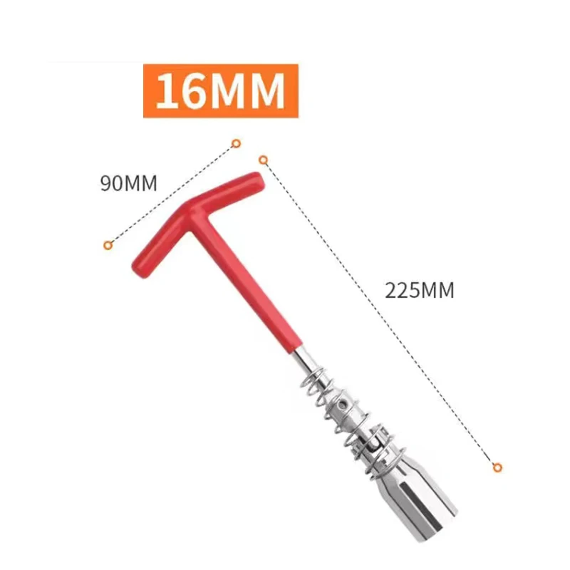 Universal 14mm 16mm 21mm spark plug removal tool wrench 360° spark plug removal with magnetic socket wrench car repair tool