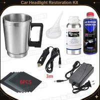 Kit de restauración de esmalte de faros de coche, herramienta de cuidado de faros automotrices, restauración de faros, líquido de reparación de hielo azul
