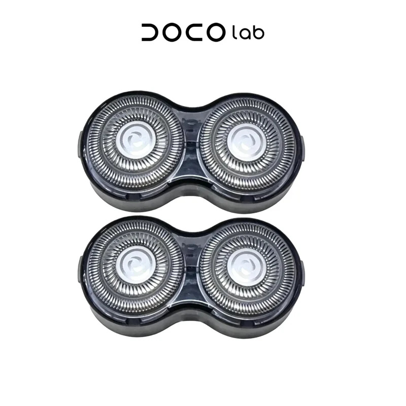 2pcs Electric Shaver Replacement Head Compatible with DOCOLAB Electrical Rotary Shaver Magnetic Suction Washable RS006
