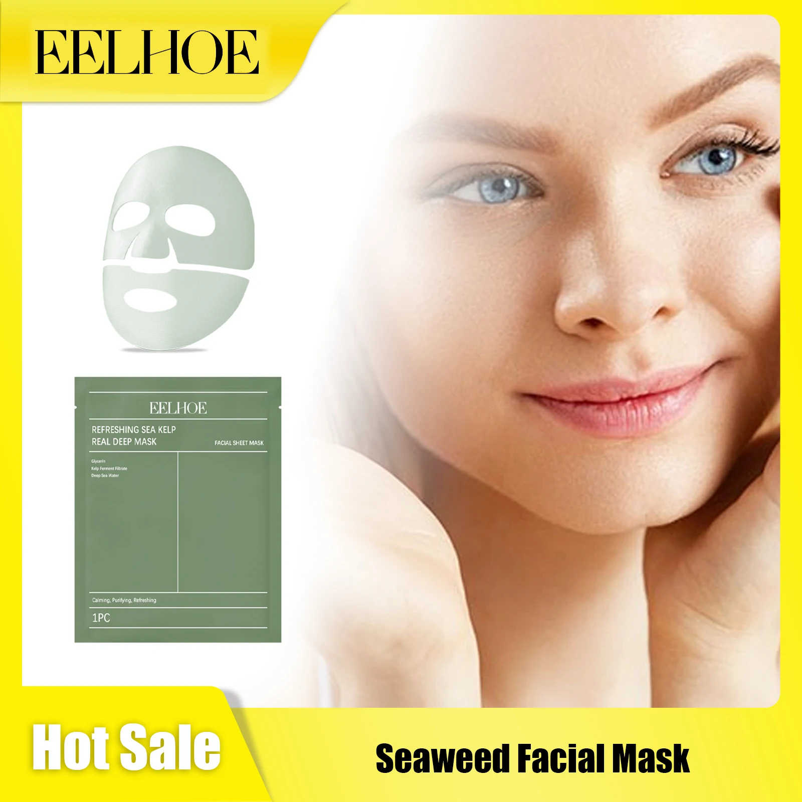 

EELHOE Seaweed Facial Nourishing Mask Enhance Skin Elasticity Deep Hydrate Oil Control Exfoliate Firm Lift Facial Soothing Mask