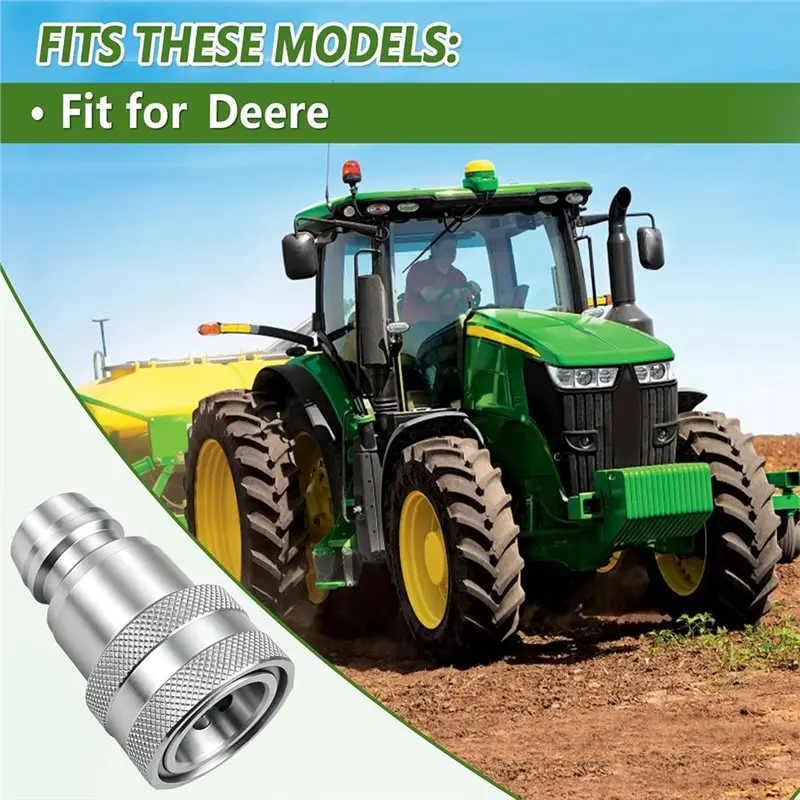 CYCLI-For Pioneer Male Coupler To For Iso Fitting Hydraulic Adapter Farm Vehicle Quick Connect Connector