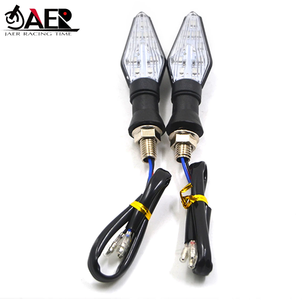 2X Motorcycle LED Turn Signal Indicators Light Amber Blinker Light 12V 1.3W Motorbike Lamp Super Bright Easy to Install