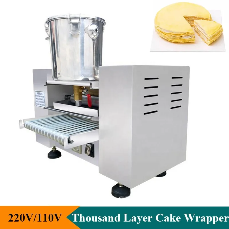 Commercial Electric Thousand Layer Cake Wrapper Crepe Making Machine 6/8/9/10 Inches Mini Pancake Skin Machine