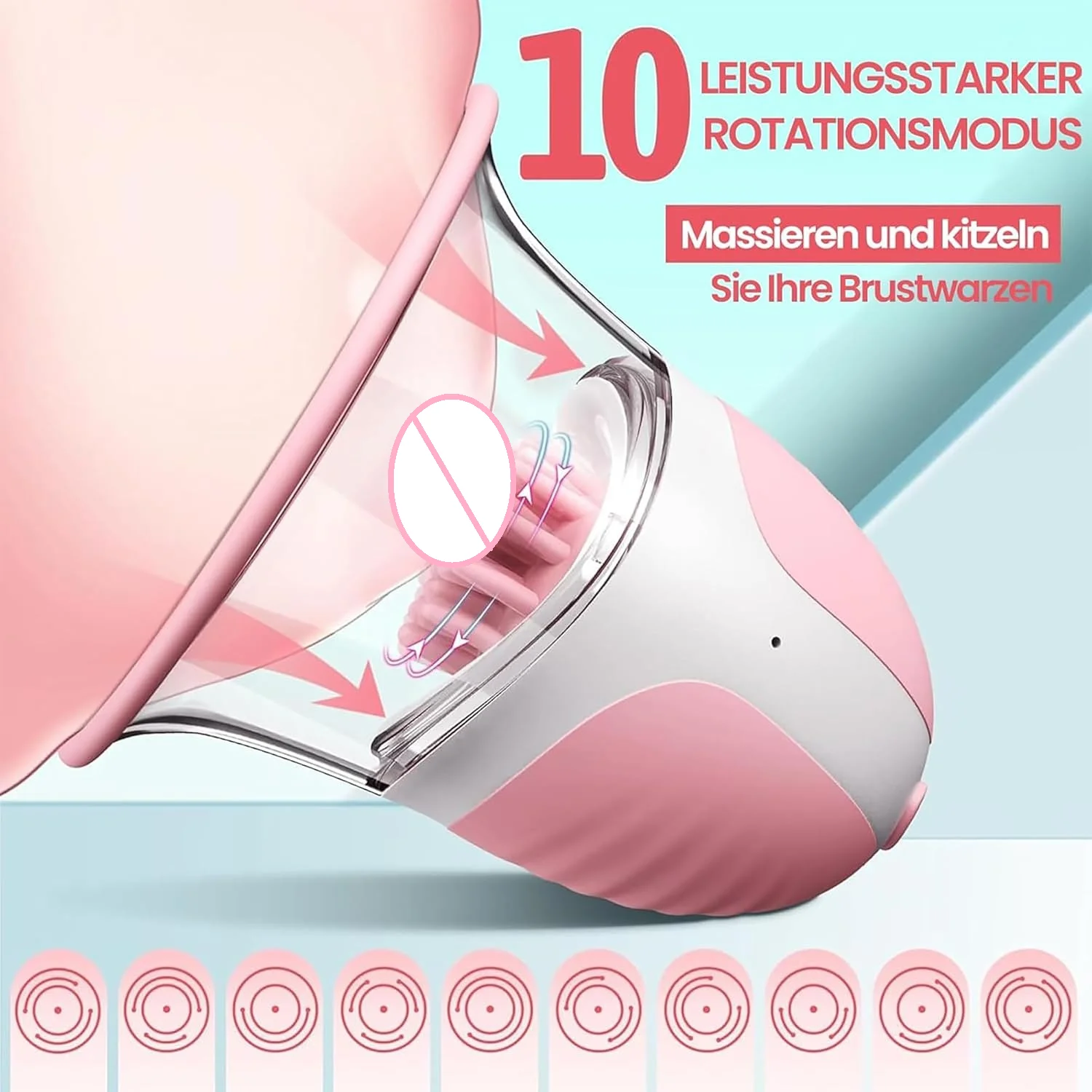 Wireless Breast Massager for Women Nipple Sucking Stimulating Self-Warming Adult Toy Personal Hygiene Body Enhancing Accessory - view 2