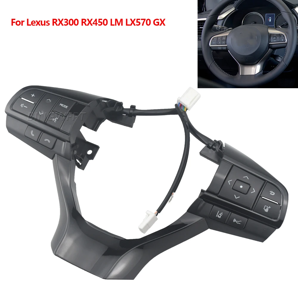 For 2016-2020 Lexus RX300 RX450 LM LX570 GX Audio Volume Steering Wheel Switch Multifunction Music Media Telephone Control Swit