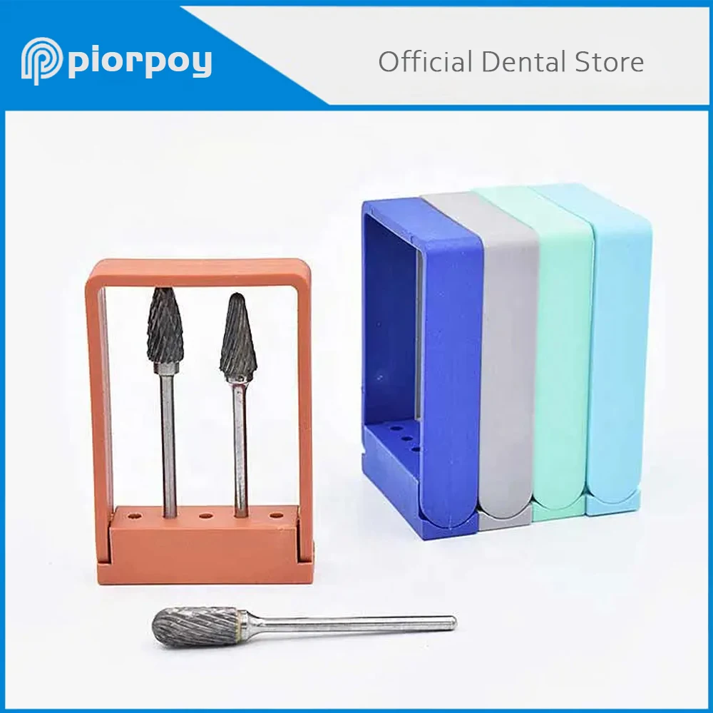 PIORPOY Plastic 5 Holes Dental Bur Holder Dentistry Strawberries Placement Sterilizer Case Disinfection Box Odontologia Tools