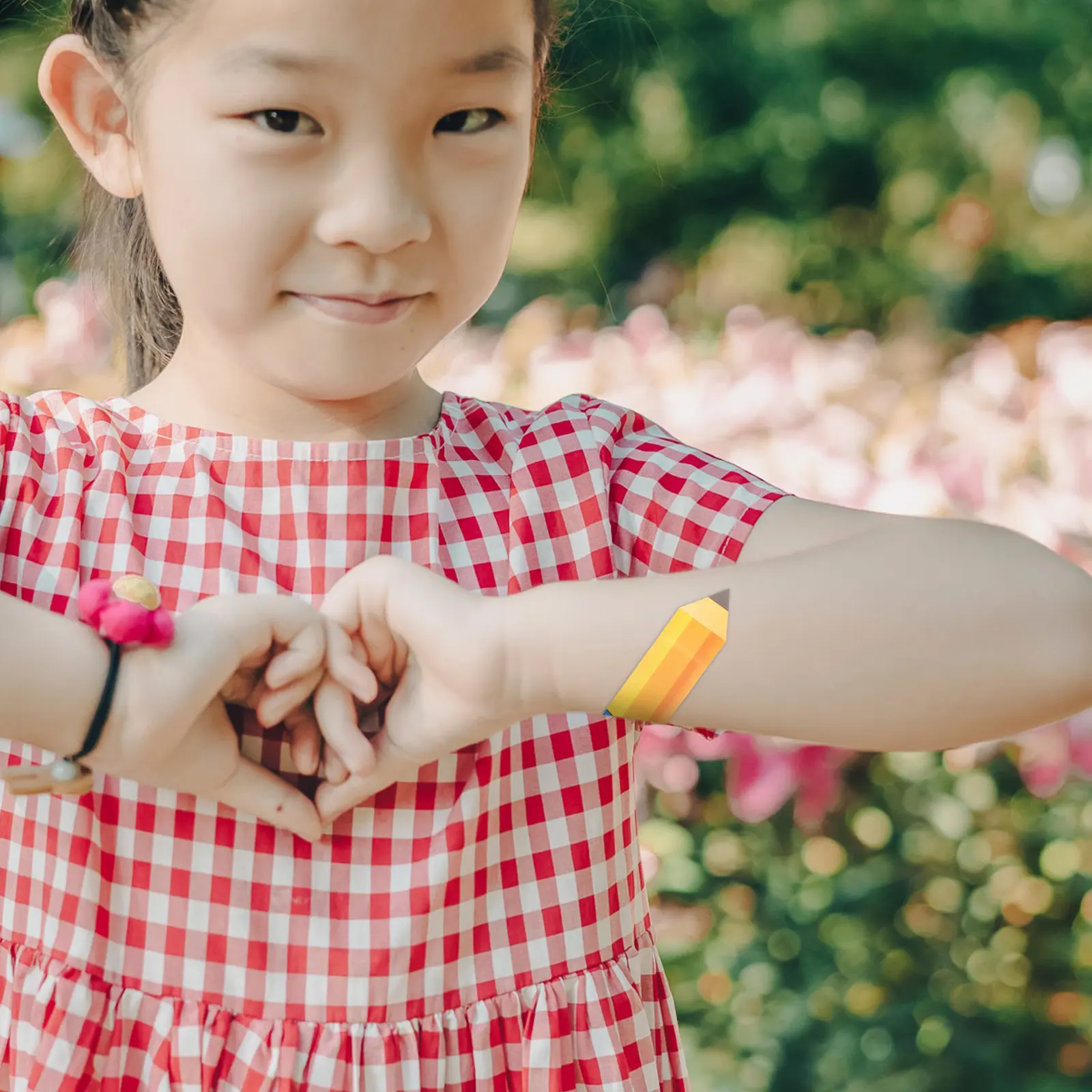 

50Pcs Kids Pencil Shaped Bandages Cartoon Waterproof Breathable Strips School Supplies Classroom Prizes Back to School Injury