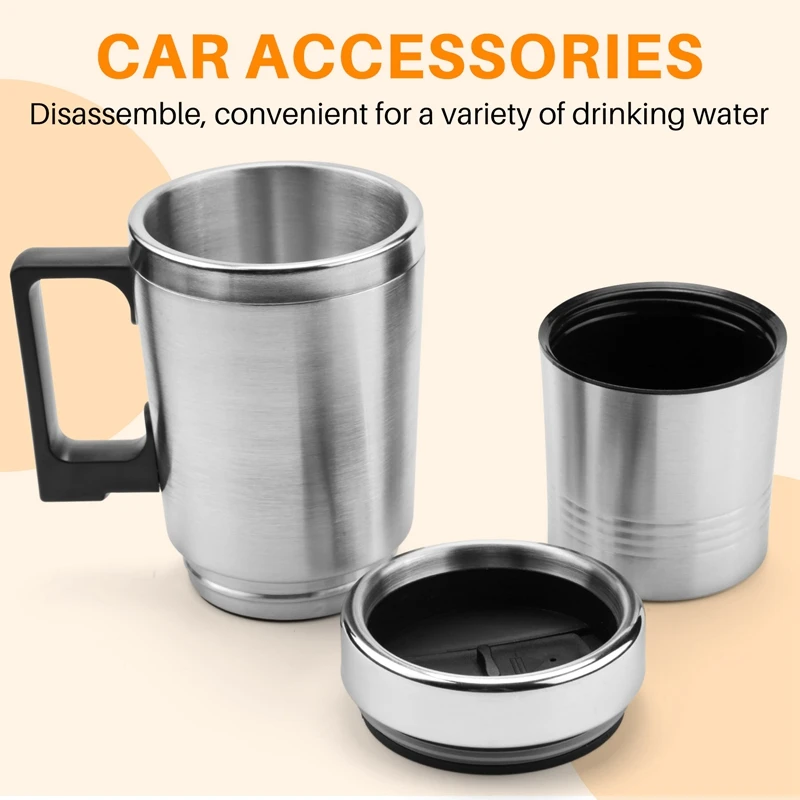 1 PCS 300Ml Electric Car Kettle For Car Travel Insulation Thermal Mug Coffee Cup