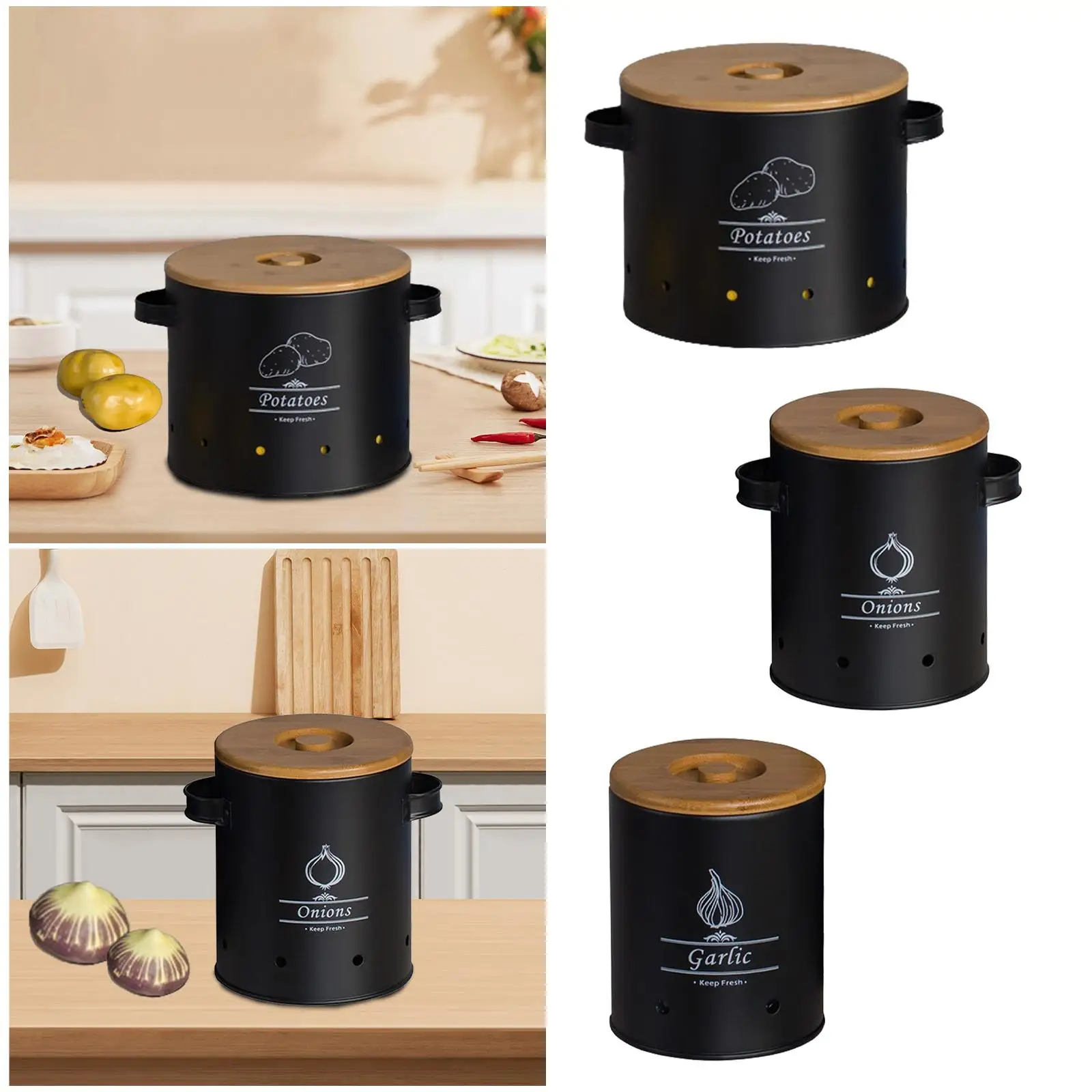 

Kitchen Vegetable Storage Tin Vegetables Storage Bin for Home Restaurant