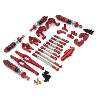 WLtoys 1/12 12429 RC Car Spare Parts Metal Upgrade Main Beam, Hydraulic Shock Absorber, Pull Rod, Steering Cup, 10 Piece Set