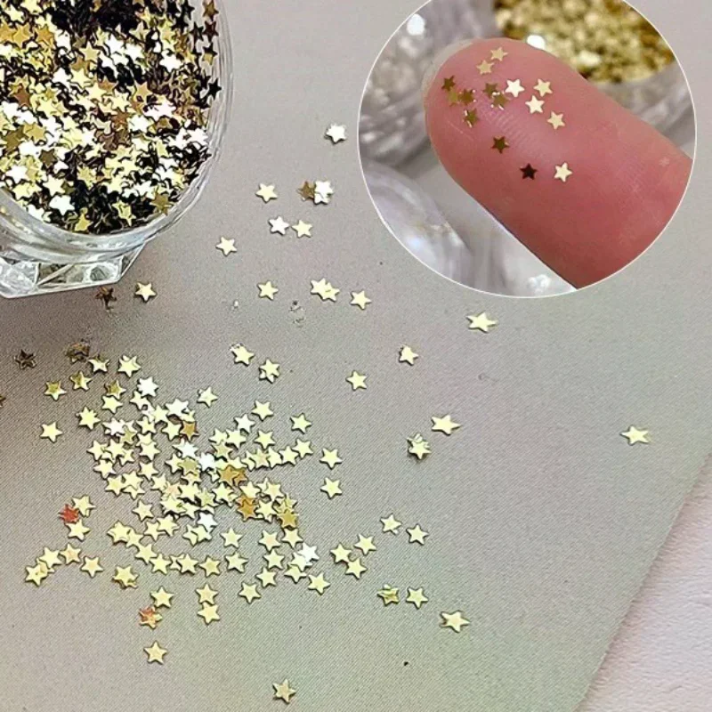 1 مللي متر نجمة صغيرة متألقة مسمار بريق تألق الخماسي مسمار الديكور صالون الأظافر تصميم لطيف الملحقات DIY بها بنفسك مسمار الفن تصميم #1