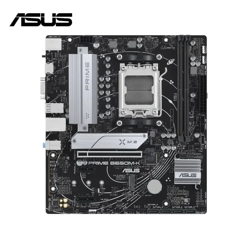 ASUS New PRIME B650M-K AMD B650 يدعم سعة 96 جيجابايت AMD Ryzen ™   7000 8000 سلسلة اللوحة الأم المقبس AM5