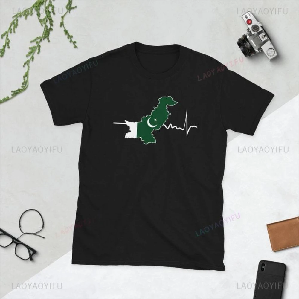 Camiseta con estampado de Pakistán orgulloso, camisetas con raíces paquistaníes del patrimonio, camiseta de verano para mujer y hombre, Camiseta de algodón de alta calidad