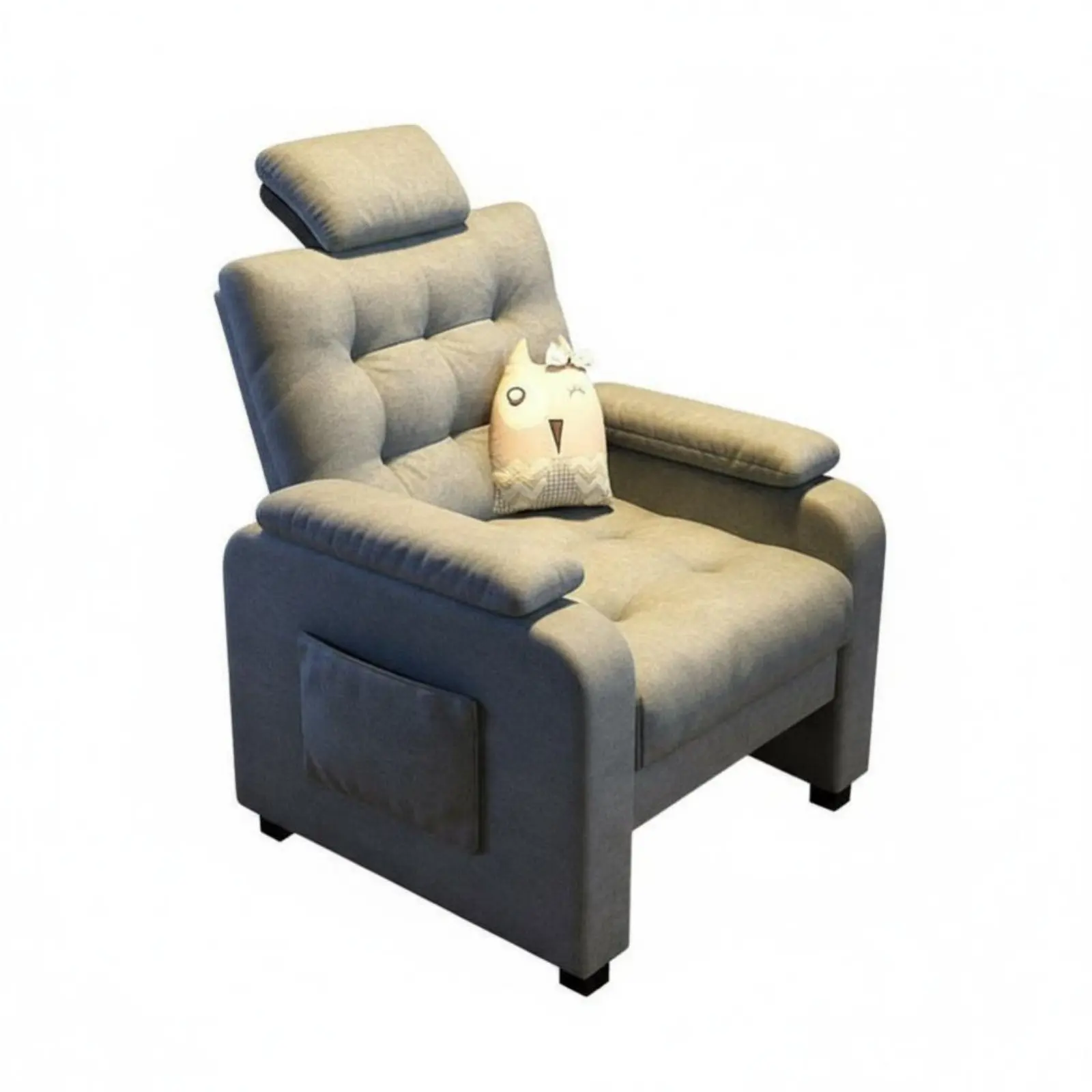 Reclining Gaming Chair with Footrest Ergonomic Design Highspine Gaming Recliner Head and Lumbar Support for Internet Cafe, Study